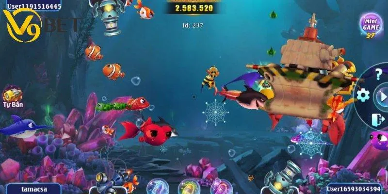 Chiến thuật bắn vào cá bị kẹt tại V9BET