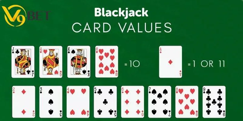 Luật chơi Blackjack tại V9BET dễ hiểu, dễ nhớ
